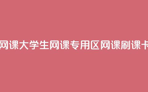 卡盟刷网课大学生网课专用区(网课刷课卡盟专区) 第1张 卡盟刷网课大学生网课专用区(网课刷课卡盟专区) 第1张